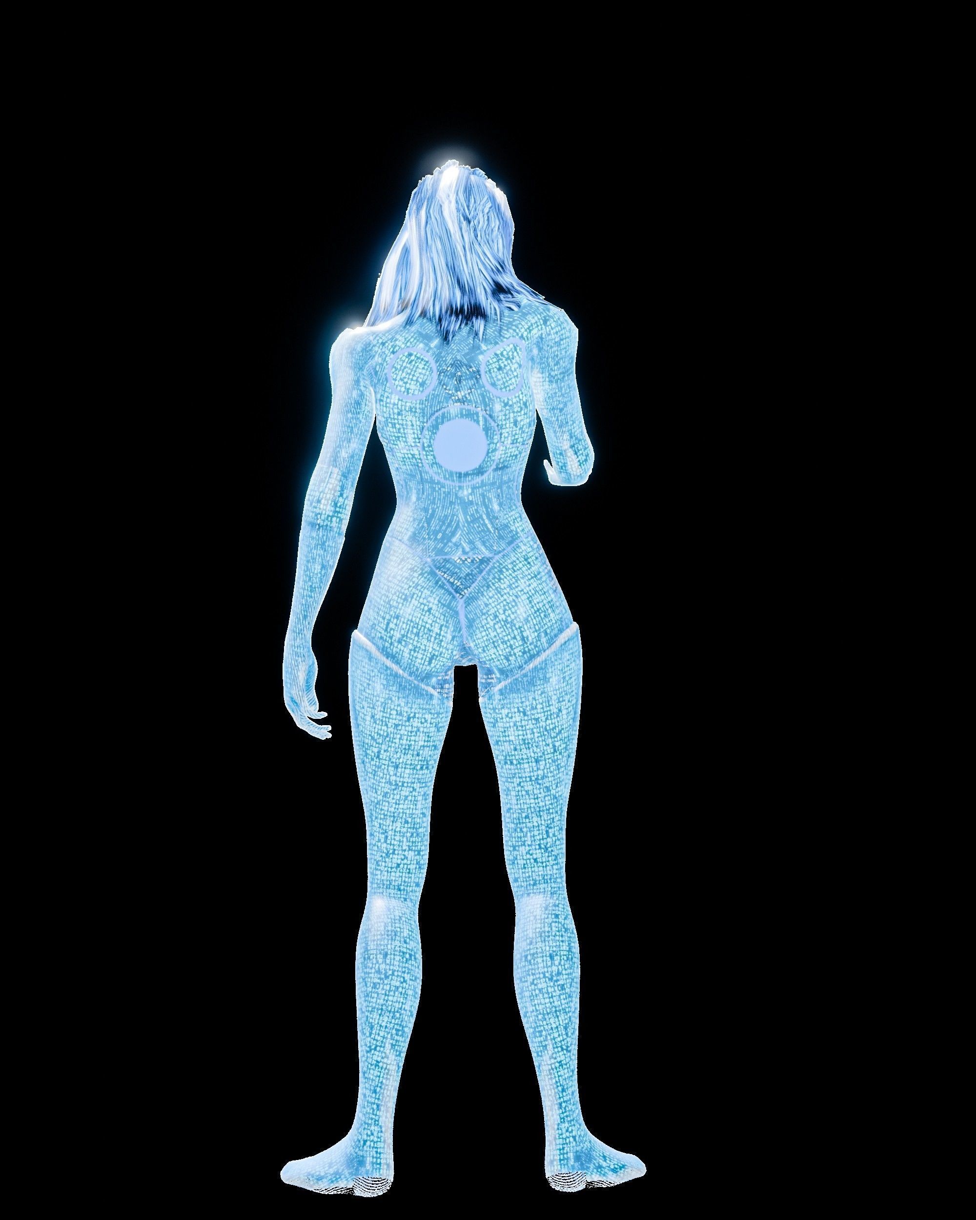 Artificially intelligent Character Low-poly 3D model_11