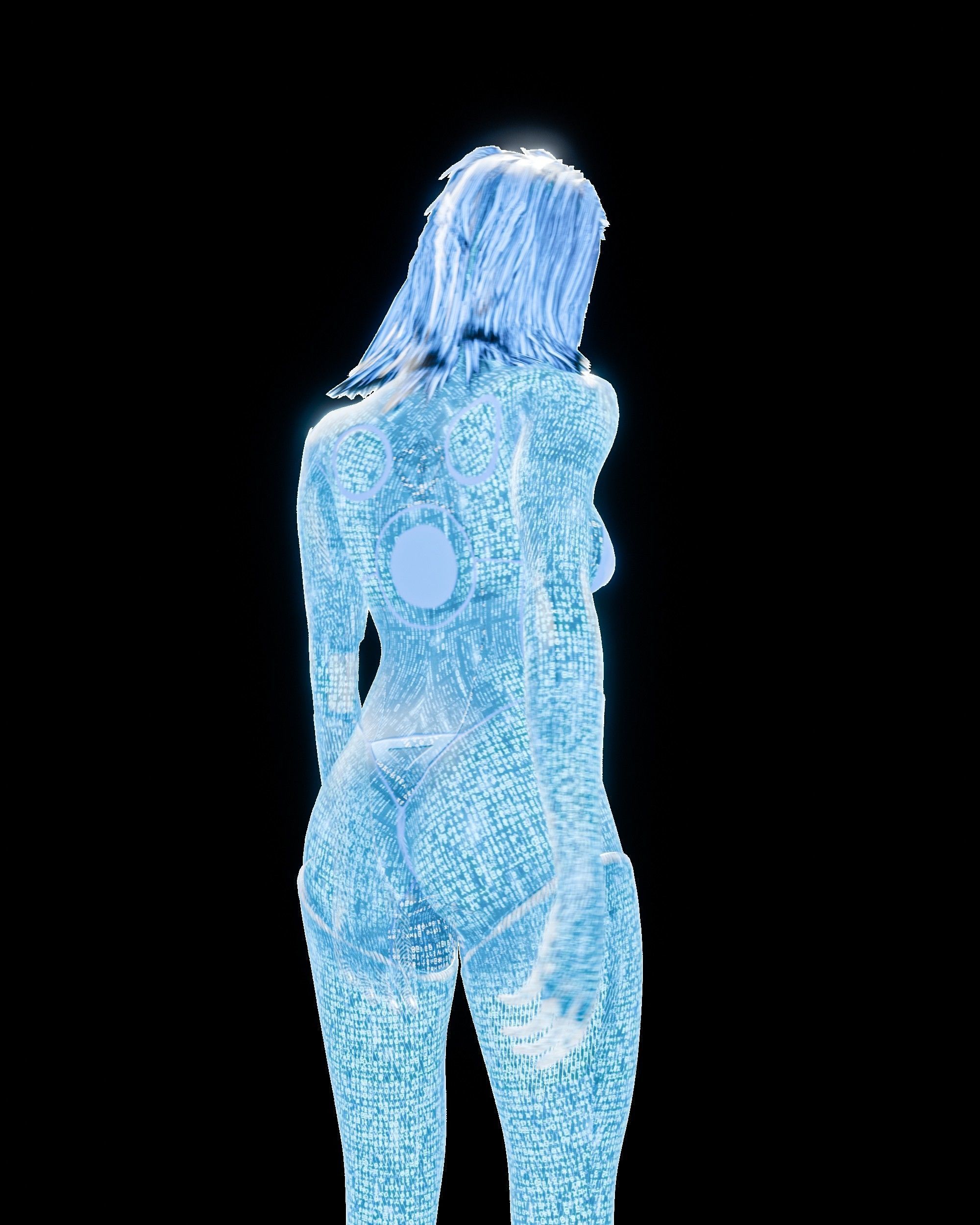 Artificially intelligent Character Low-poly 3D model_14