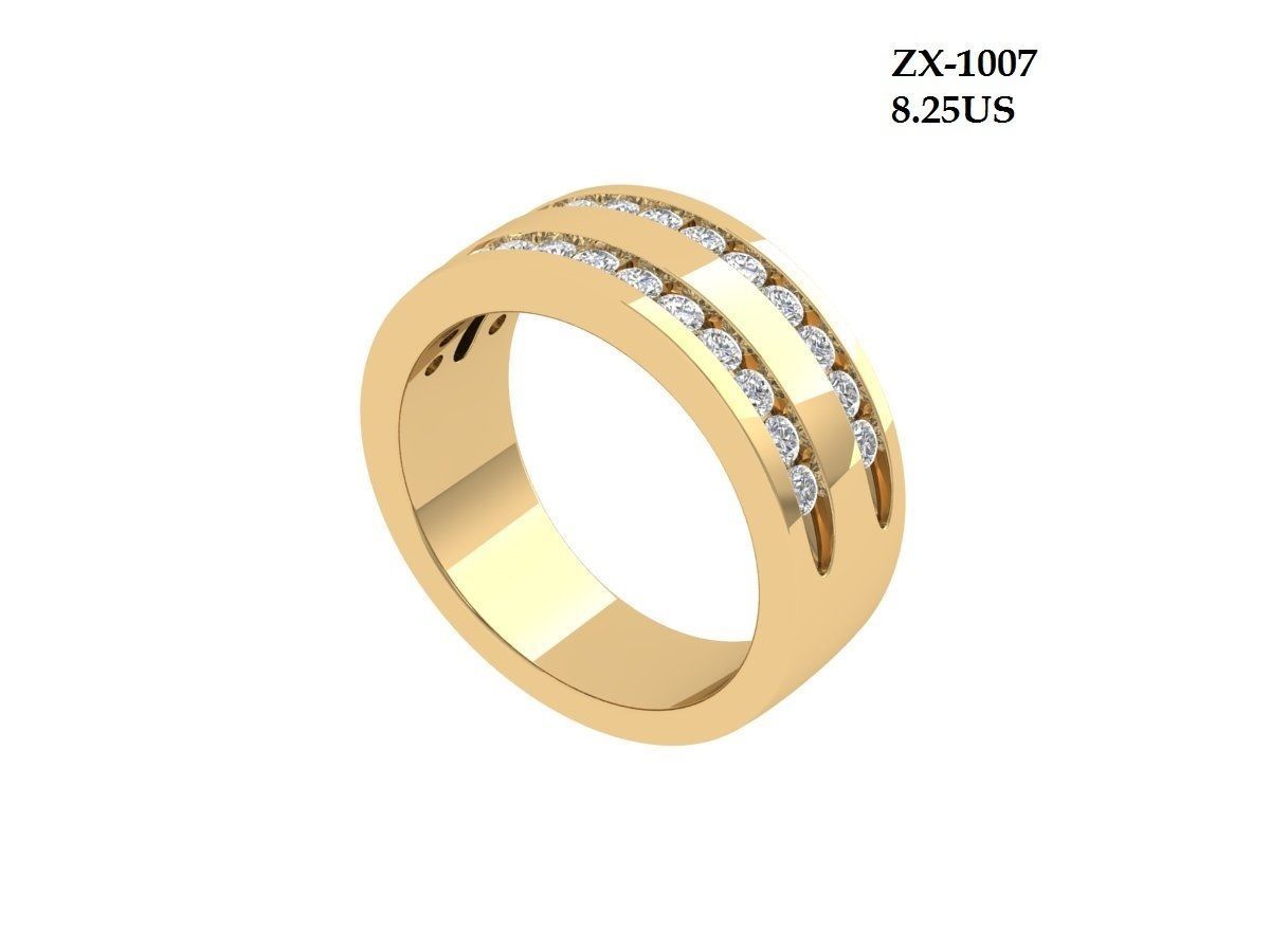 Solitaire Engagement Ring 3D print model_1