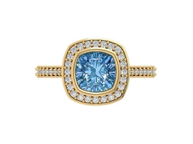 Cushion Solitaire Ring