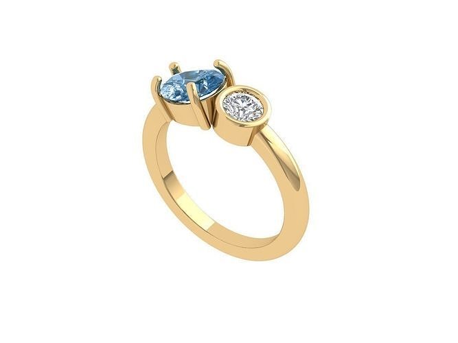 Solitair 2 Stone Ring