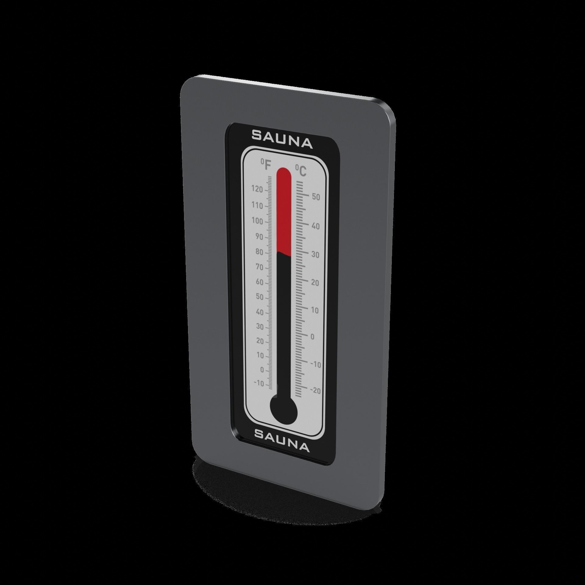 Sauna accessories Sauna Thermometer Low-poly 3D model_1