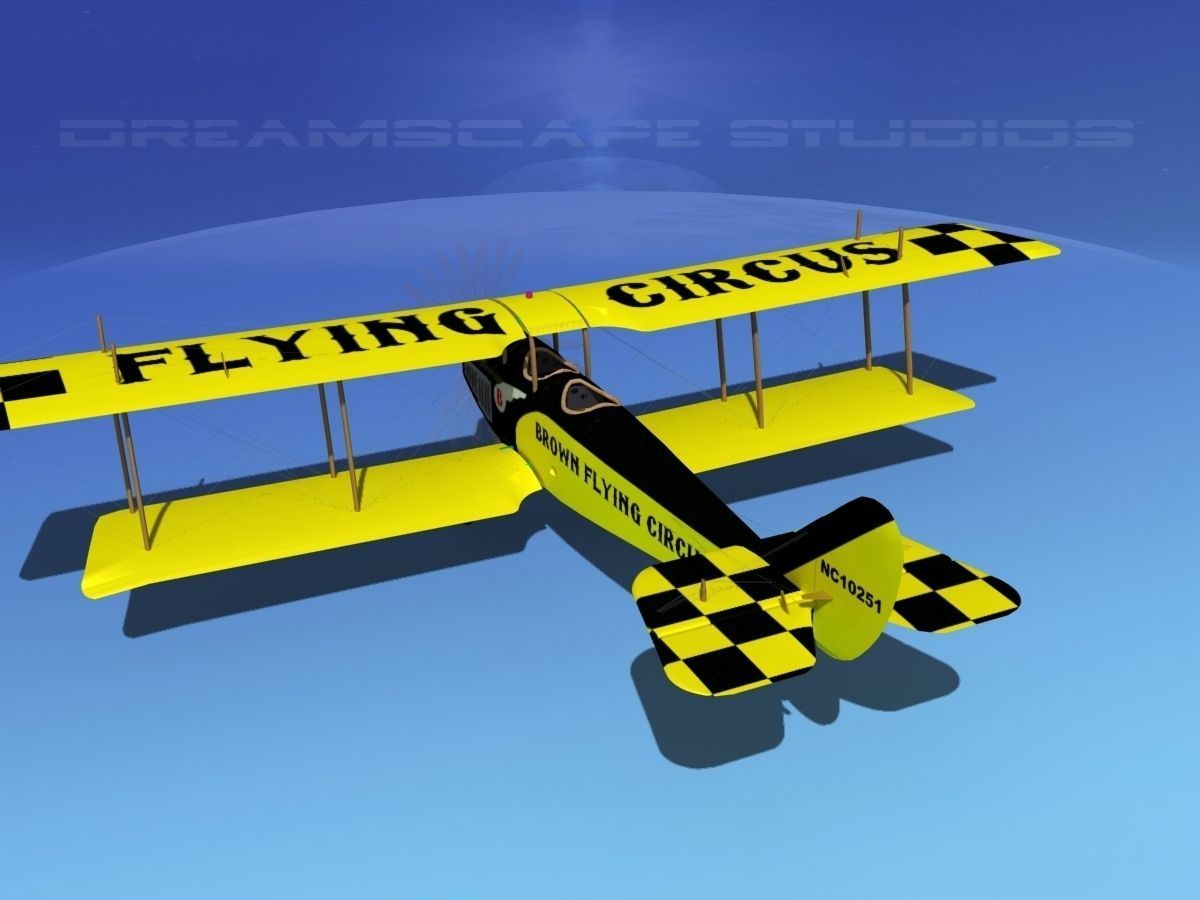 Curtiss JN-2 Jenny V06 Flying Circus 3D model_13