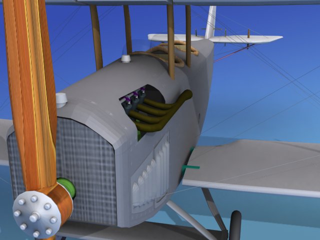 Curtiss JN-2 Jenny V06 Flying Circus 3D model_2