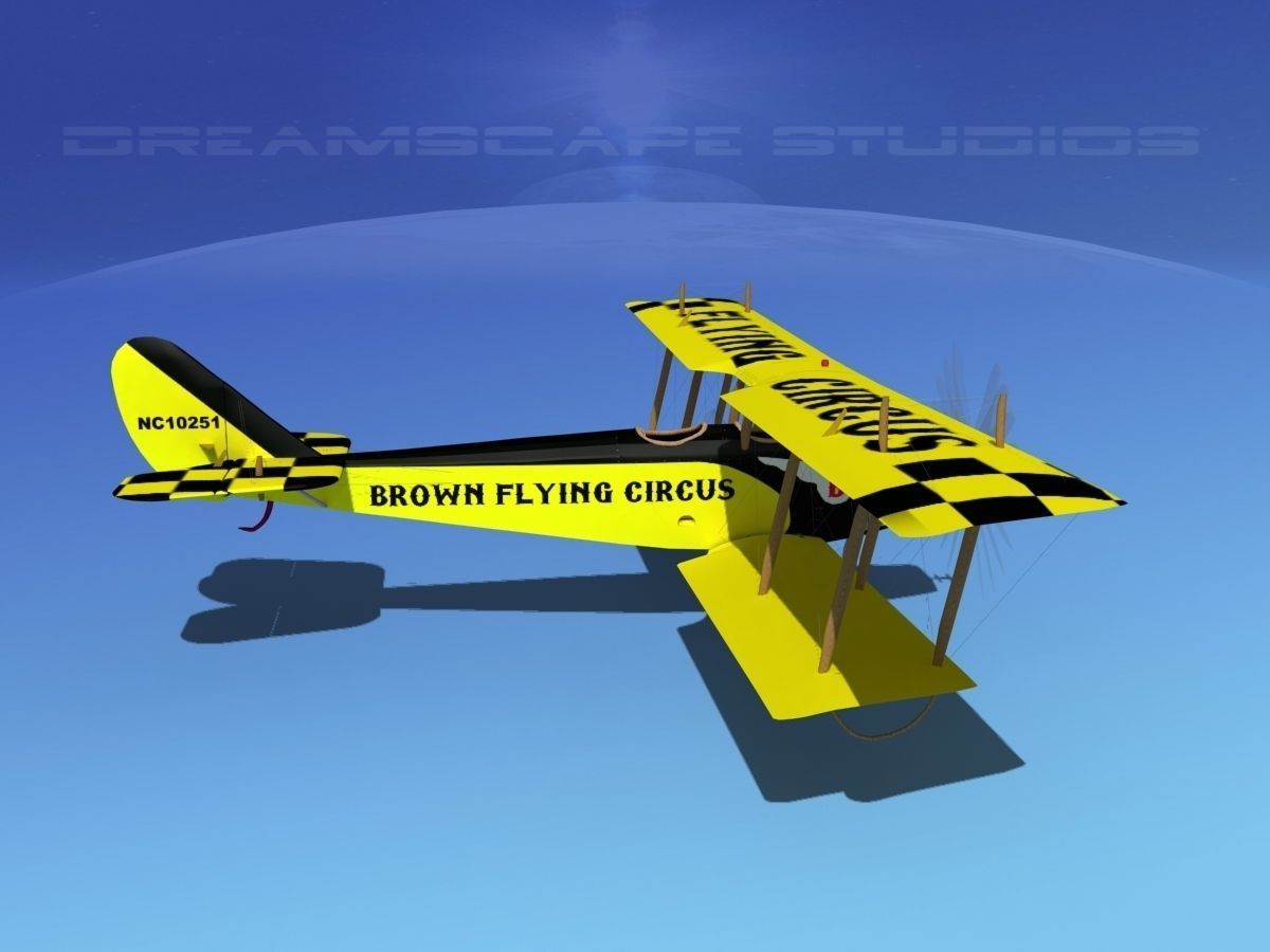 Curtiss JN-2 Jenny V06 Flying Circus 3D model_9