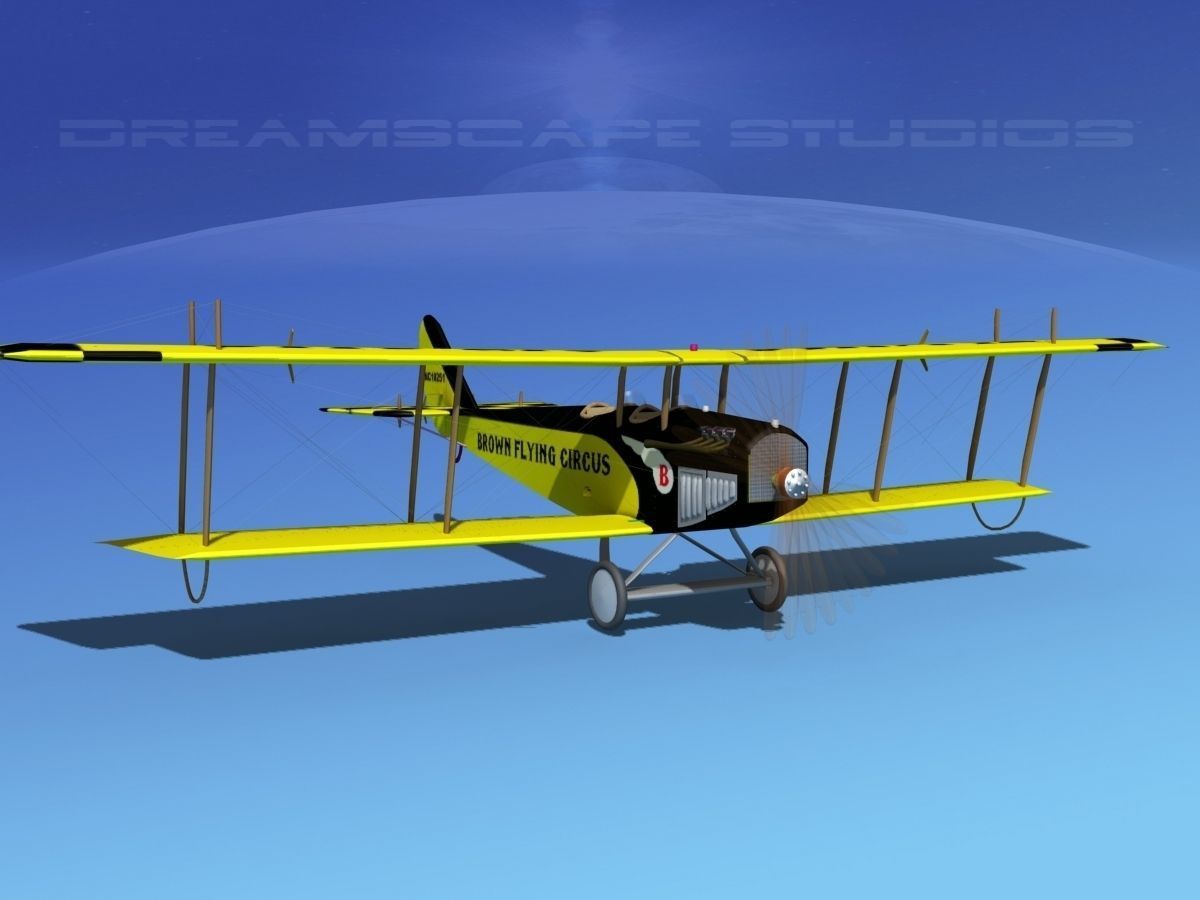 Curtiss JN-2 Jenny V06 Flying Circus 3D model_8