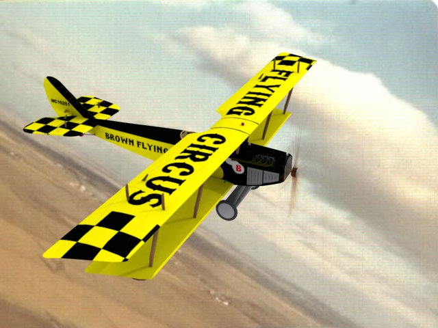 Curtiss JN-2 Jenny V06 Flying Circus 3D model_1