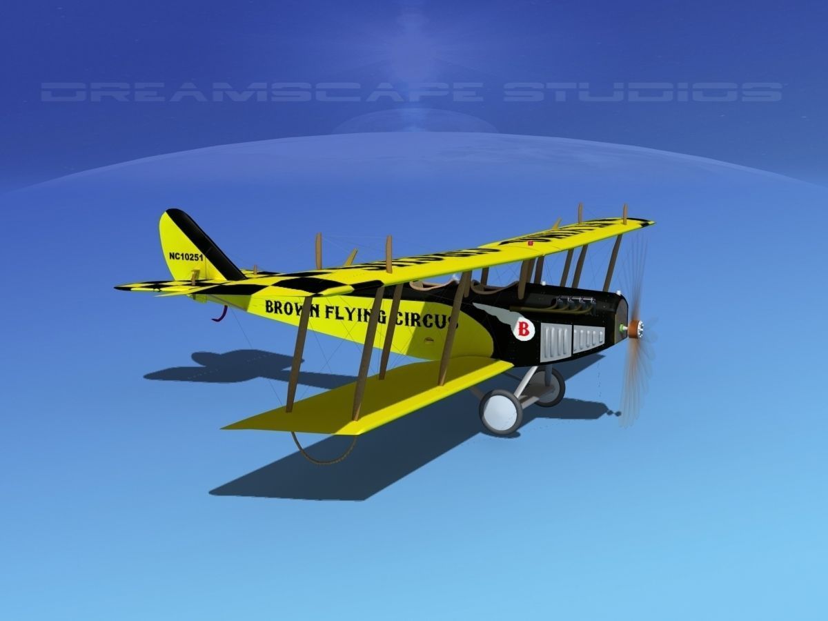 Curtiss JN-2 Jenny V06 Flying Circus 3D model_10