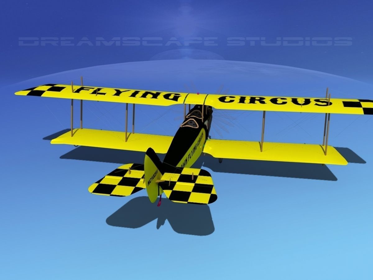Curtiss JN-2 Jenny V06 Flying Circus 3D model_12
