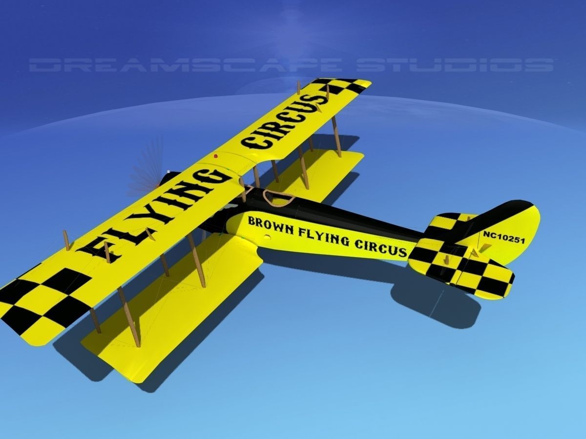 Curtiss JN-2 Jenny V06 Flying Circus 3D model_14