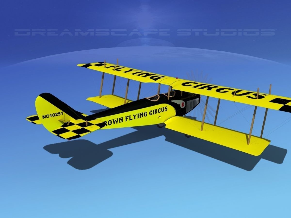 Curtiss JN-2 Jenny V06 Flying Circus 3D model_11