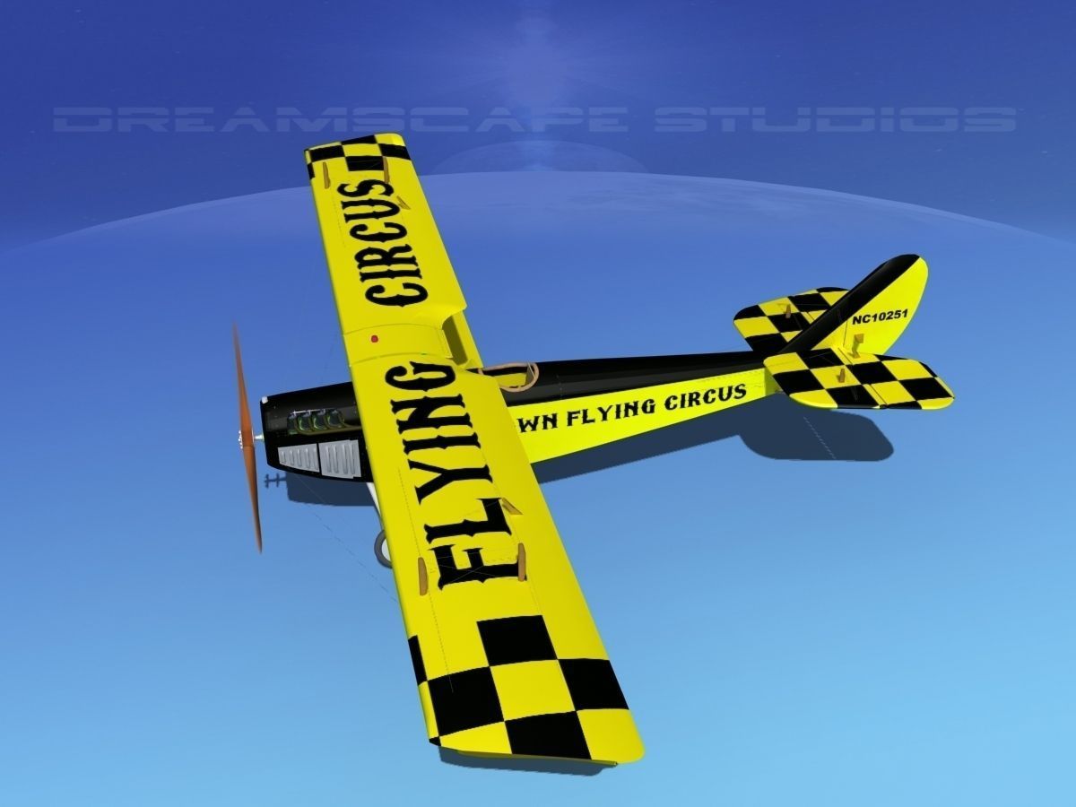 Curtiss JN-2 Jenny V06 Flying Circus 3D model_15