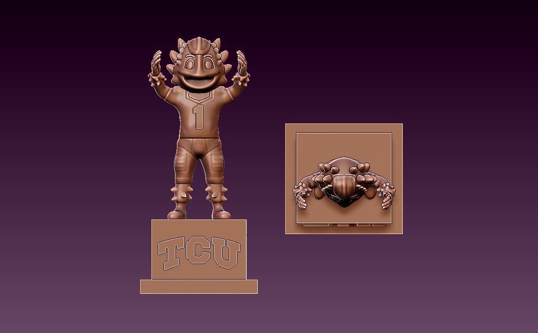 NCAA - TCU Horned Frogs mascot statue - 3d Print 3D print model_1