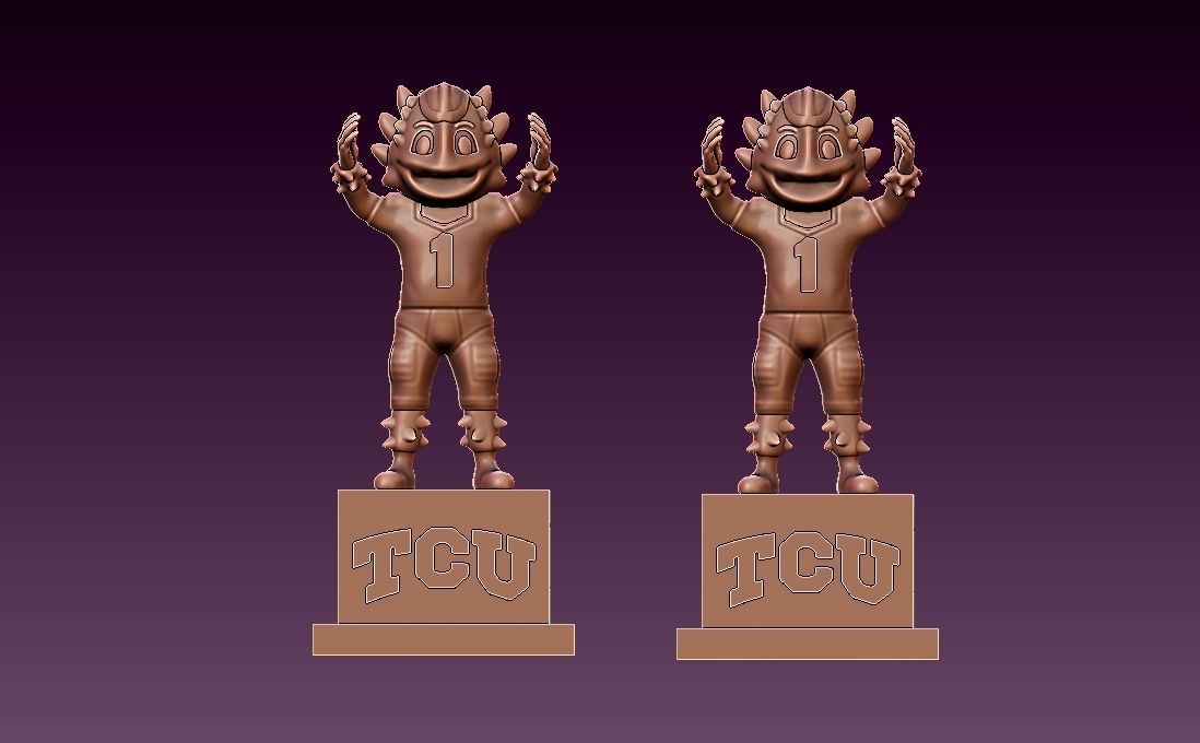 NCAA - TCU Horned Frogs mascot statue - 3d Print 3D print model_2