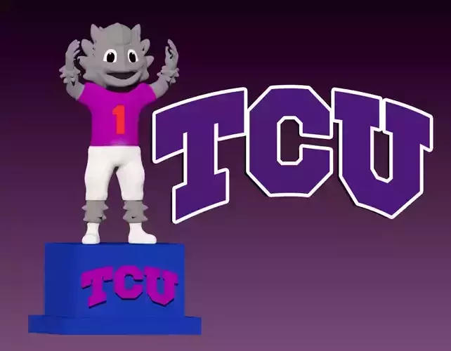 NCAA - TCU Horned Frogs mascot statue - 3d Print 3D print model