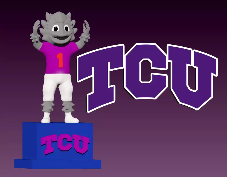 NCAA - TCU Horned Frogs mascot statue - 3d Print 3D print model_0