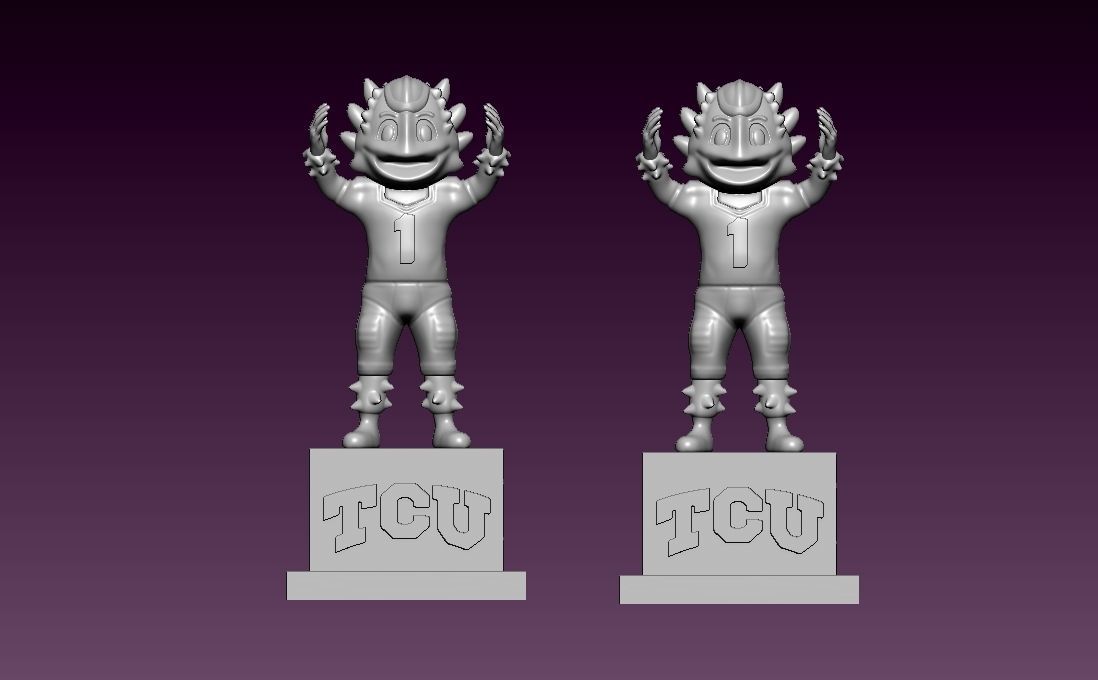 NCAA - TCU Horned Frogs mascot statue - 3d Print 3D print model_3
