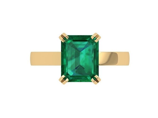 Emerald Solitaire Ring