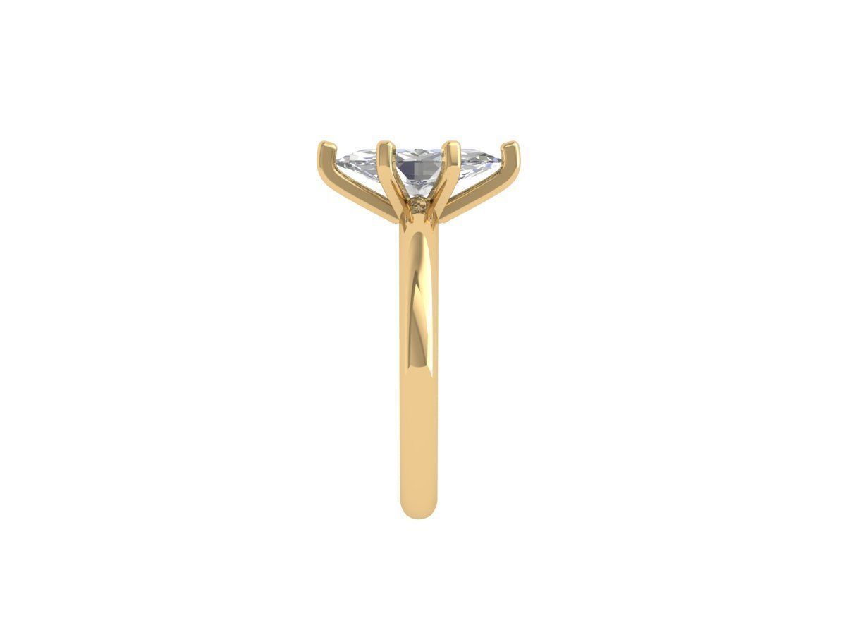 Marquise Solitaire Ring 3D print model_2