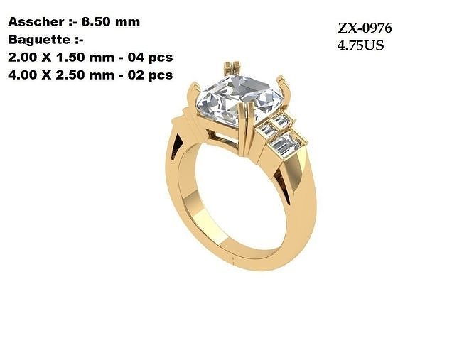 Asscher Solitair Ring