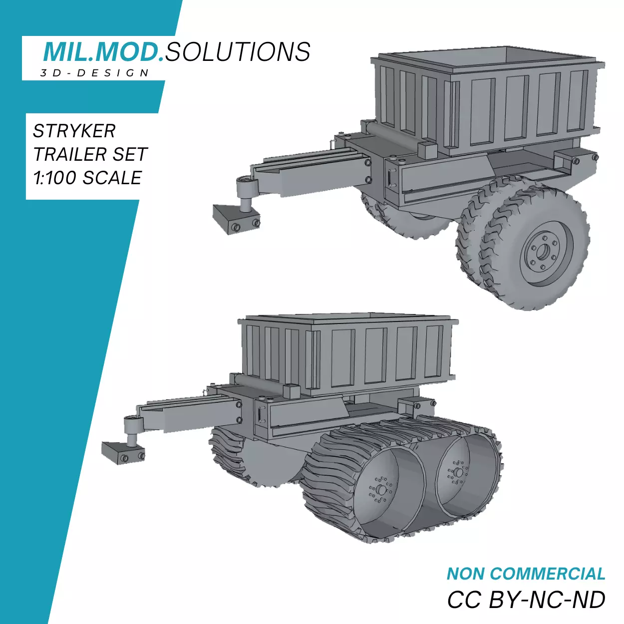 Stryker Trailer Set 3D print model