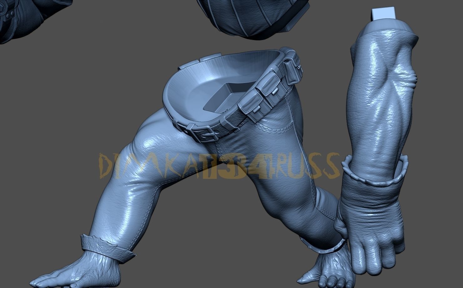 Captain monkey 3D print model_7