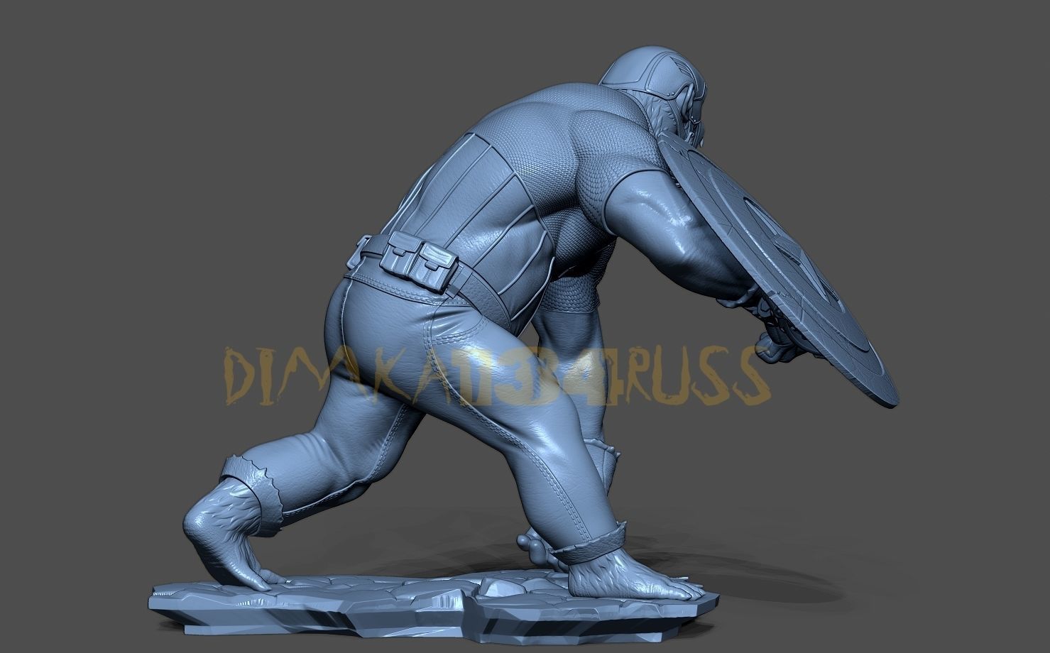 Captain monkey 3D print model_12