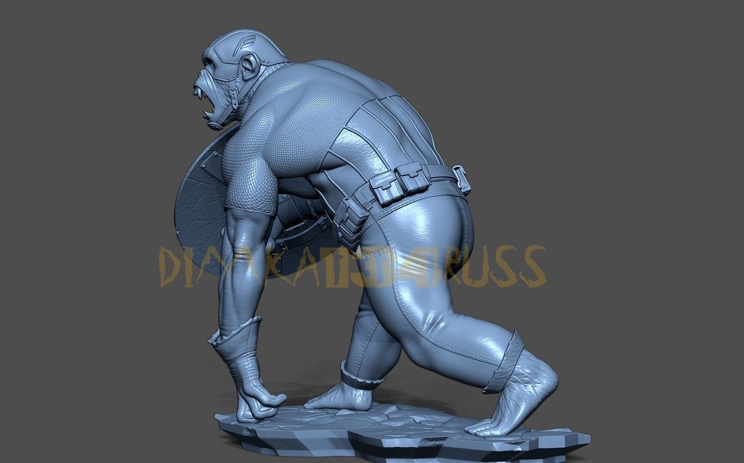 Captain monkey 3D print model_9
