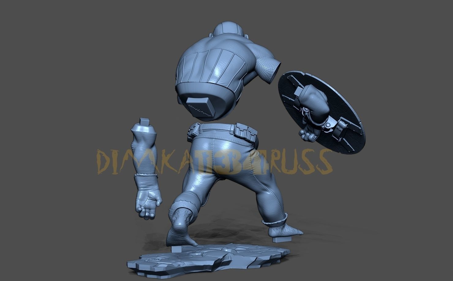 Captain monkey 3D print model_15
