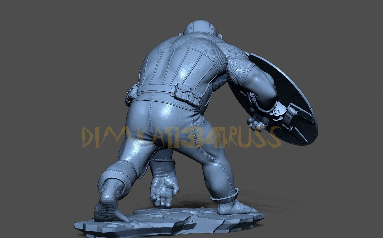 Captain monkey 3D print model_11