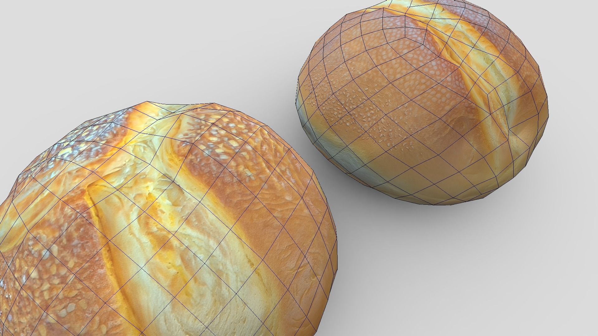 Brioche Low-poly 3D model_10