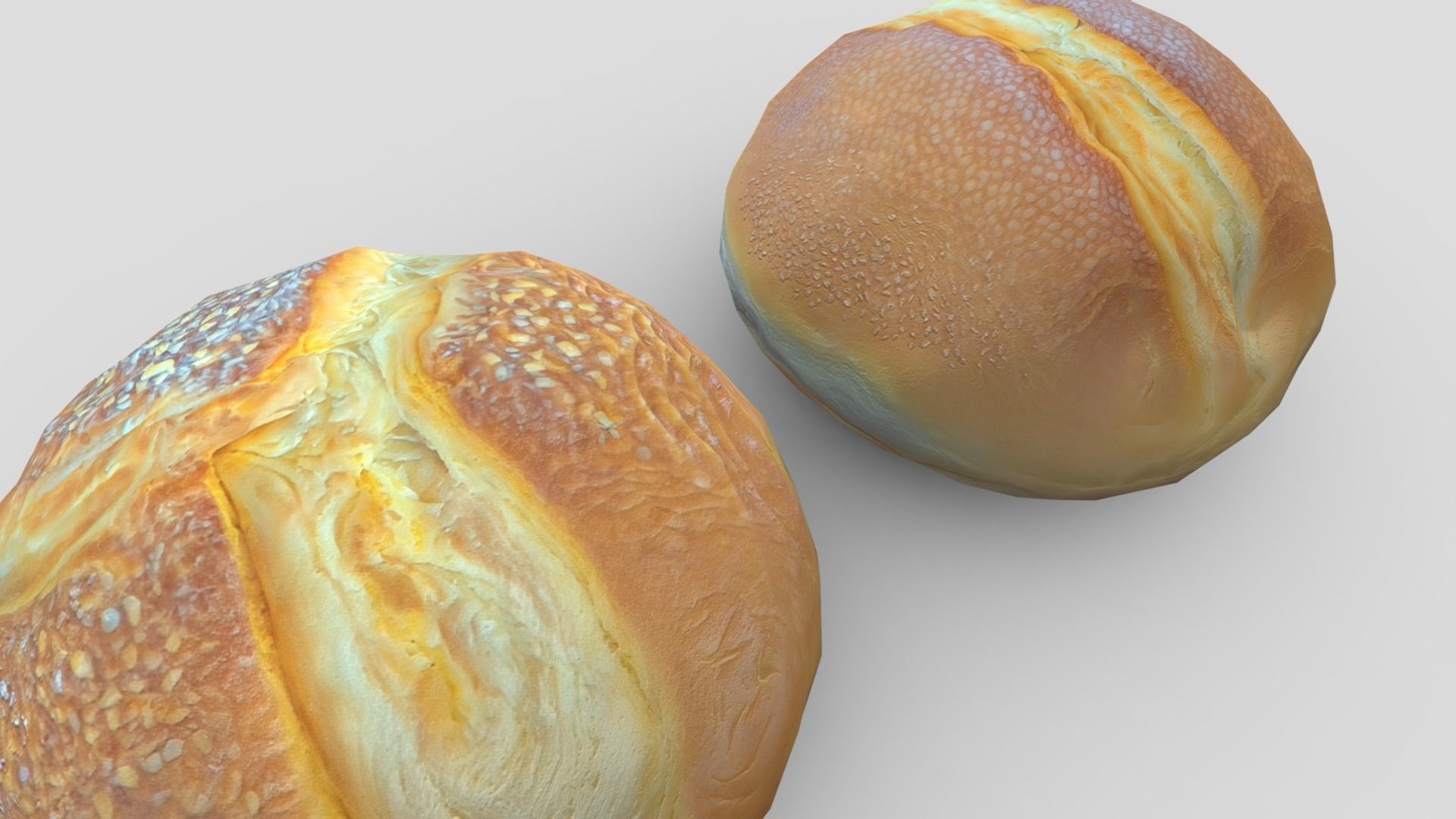 Brioche Low-poly 3D model_9