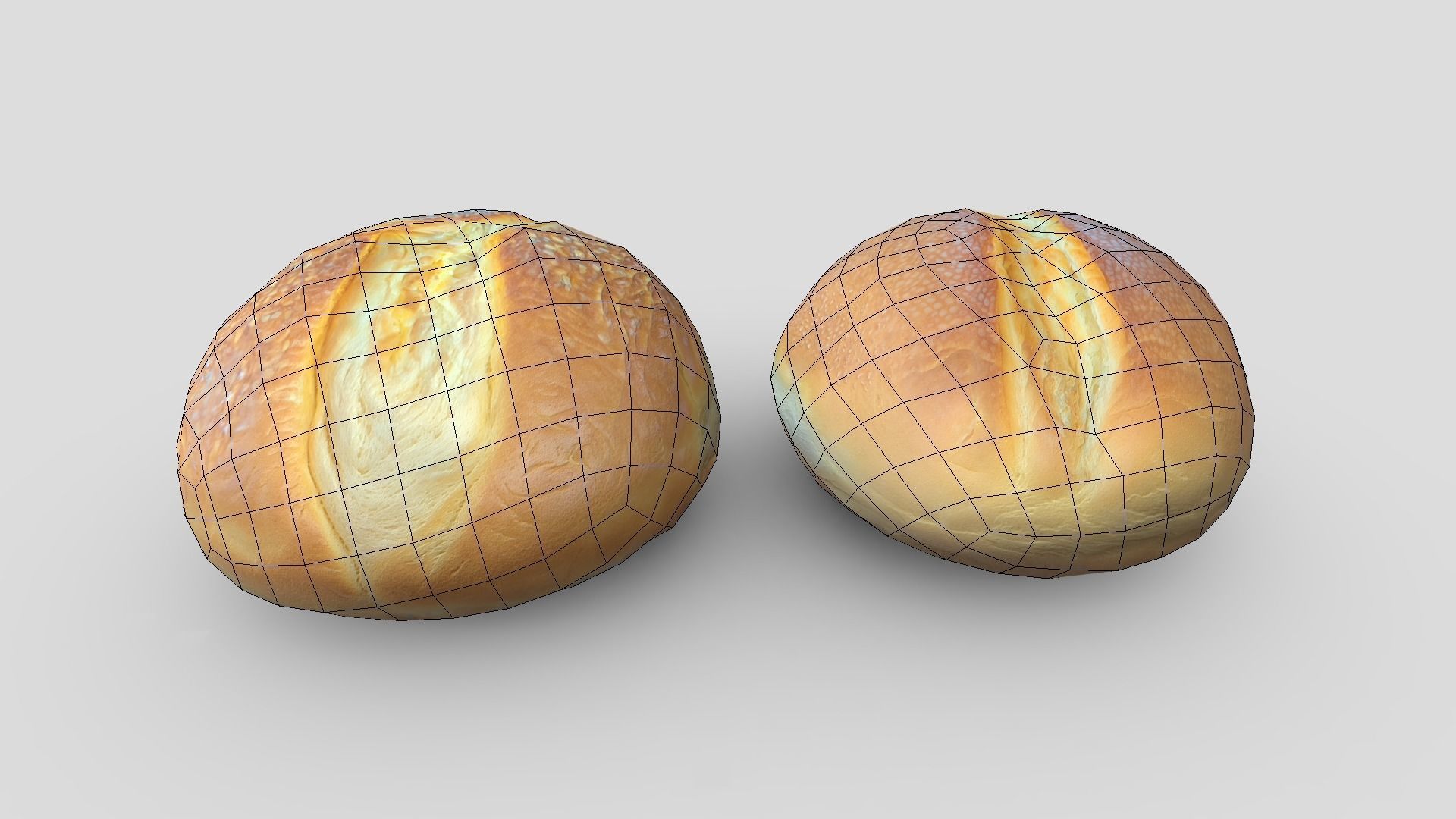 Brioche Low-poly 3D model_4