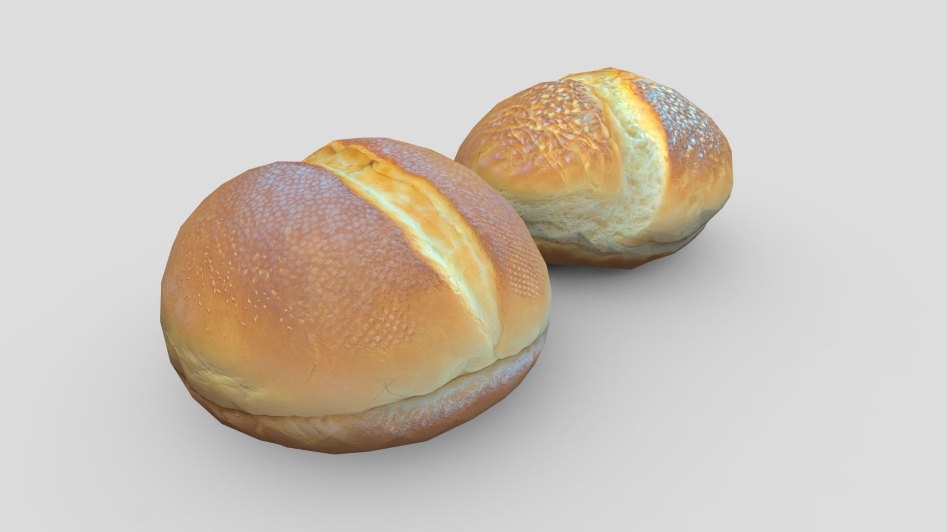 Brioche Low-poly 3D model_7