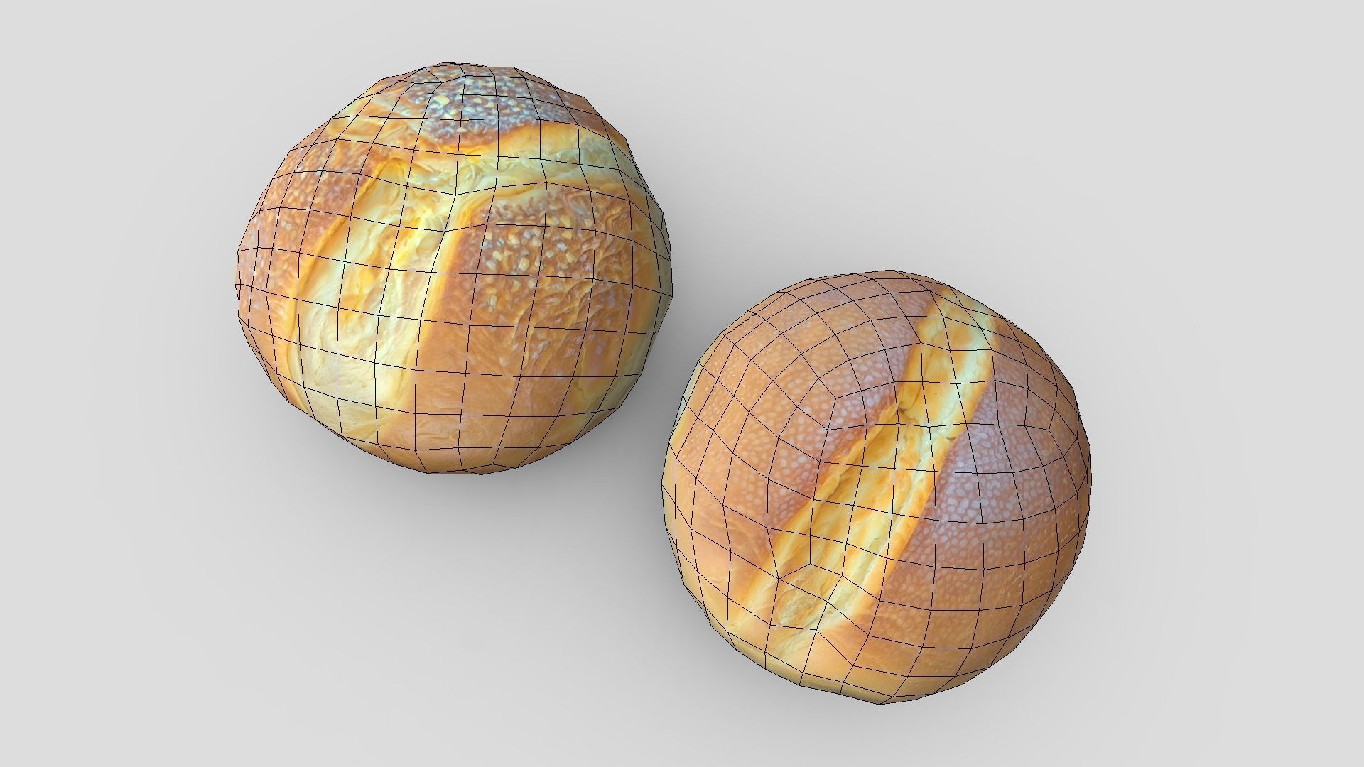 Brioche Low-poly 3D model_6