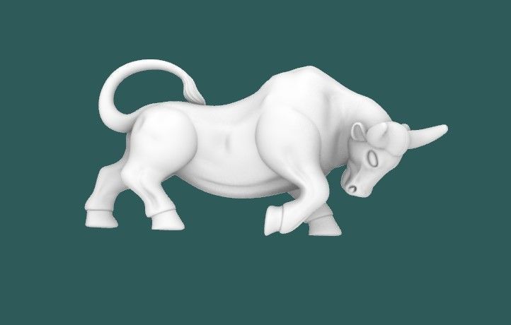 Bull Figurine 3D print model_3