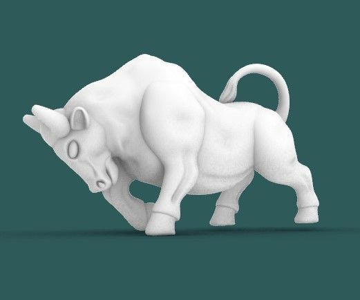 Bull Figurine 3D print model_1