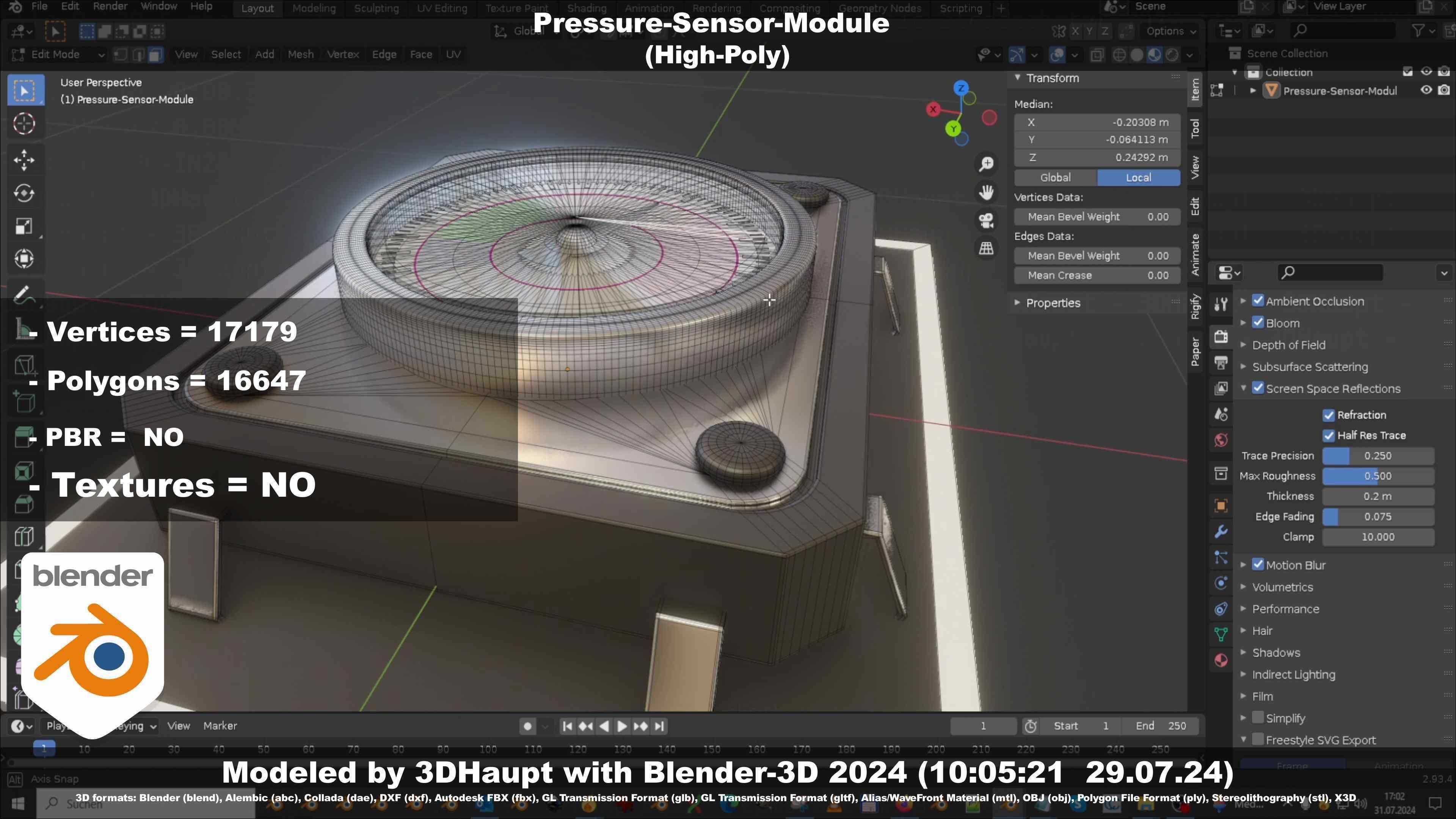 Pressure-Sensor-Module  3D model_93