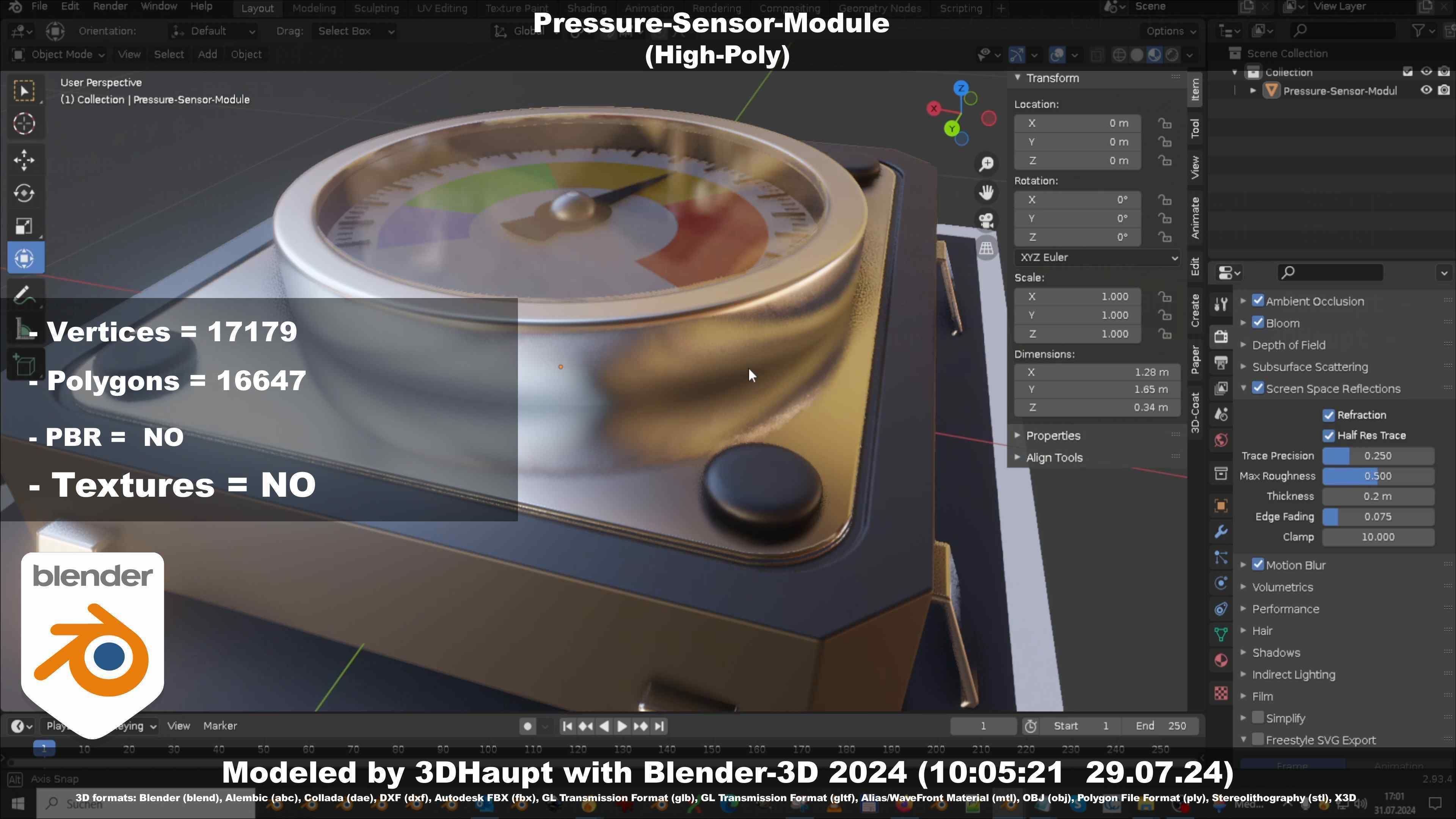 Pressure-Sensor-Module  3D model_33