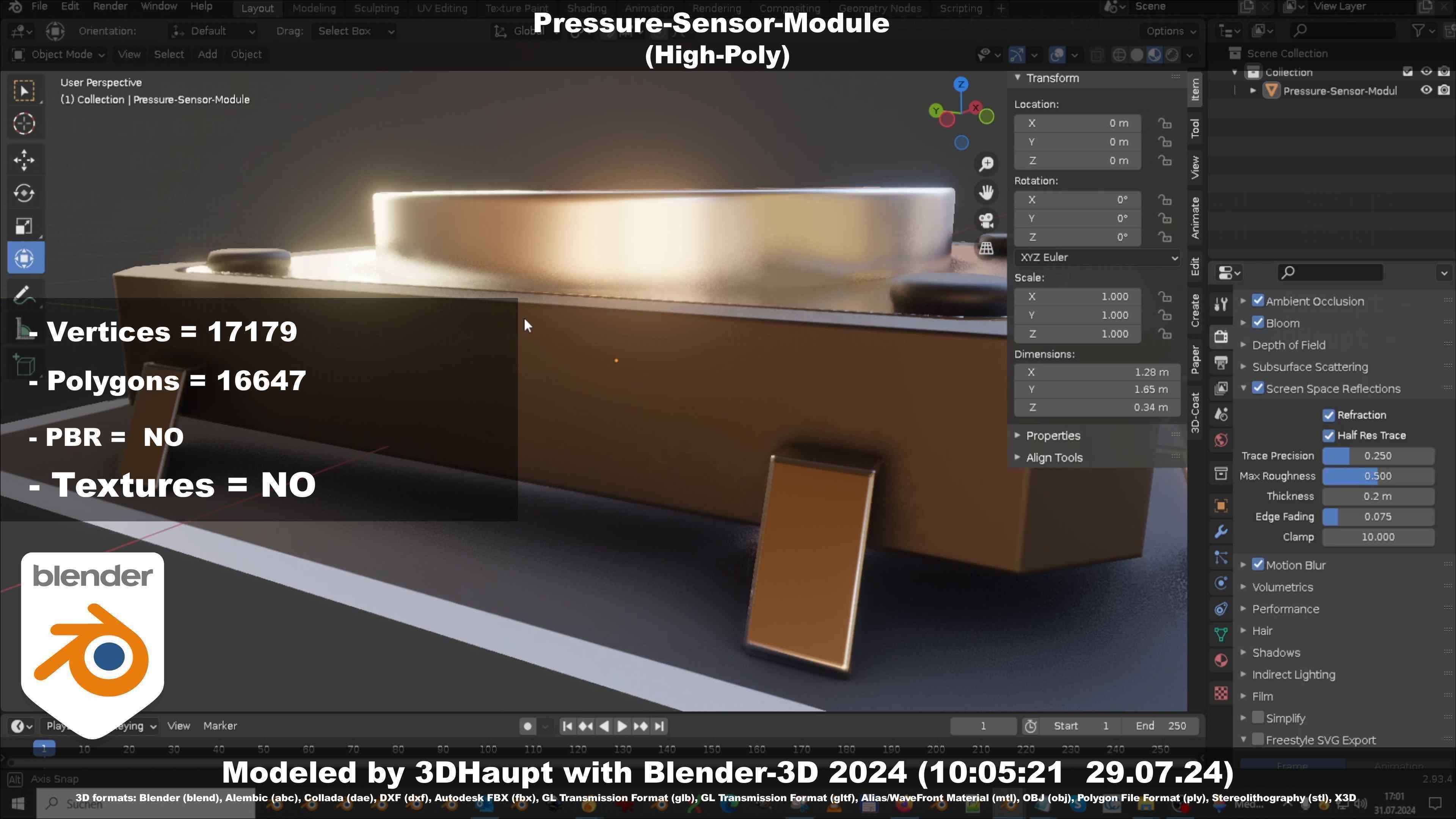 Pressure-Sensor-Module  3D model_46