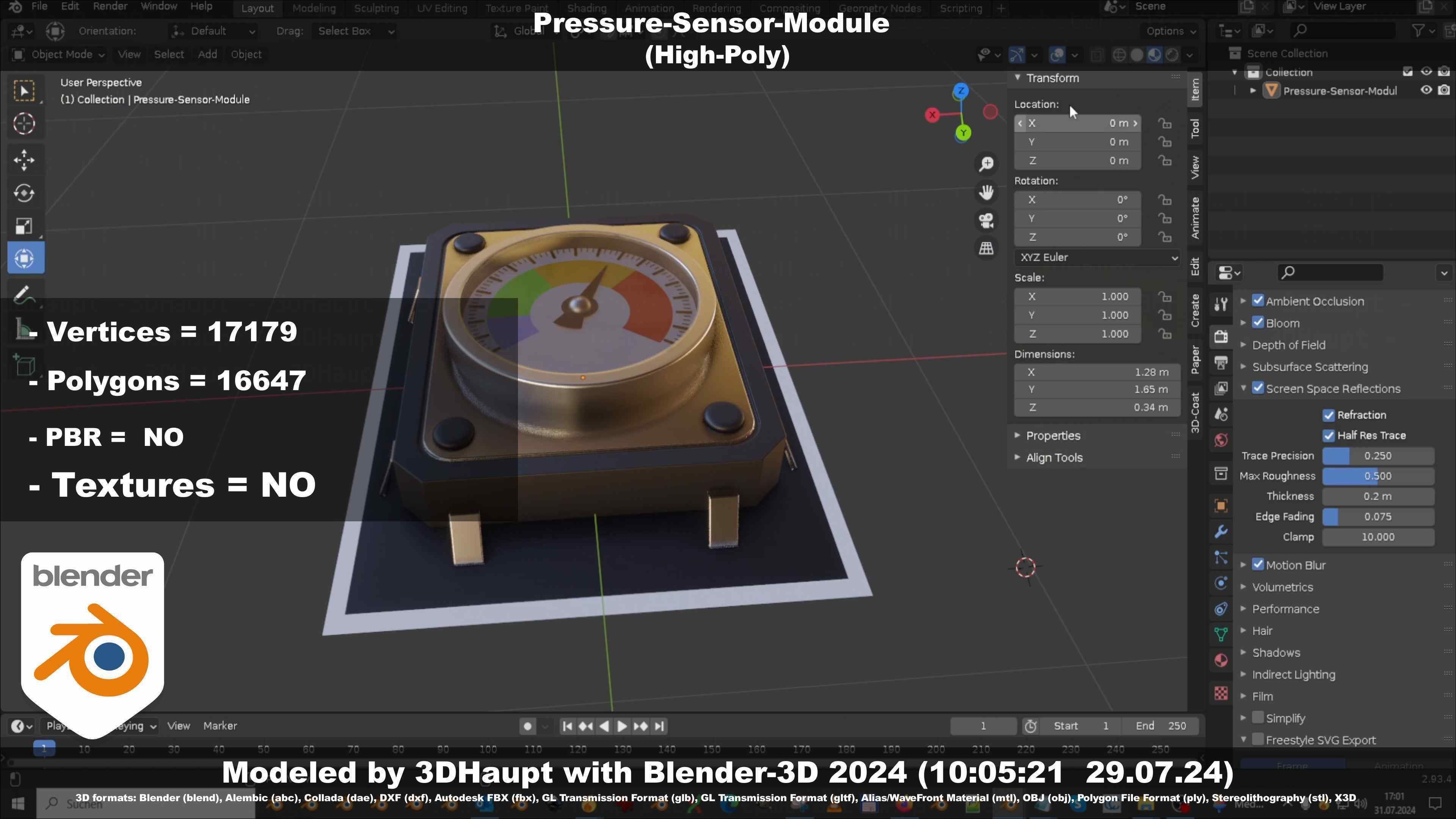 Pressure-Sensor-Module  3D model_124
