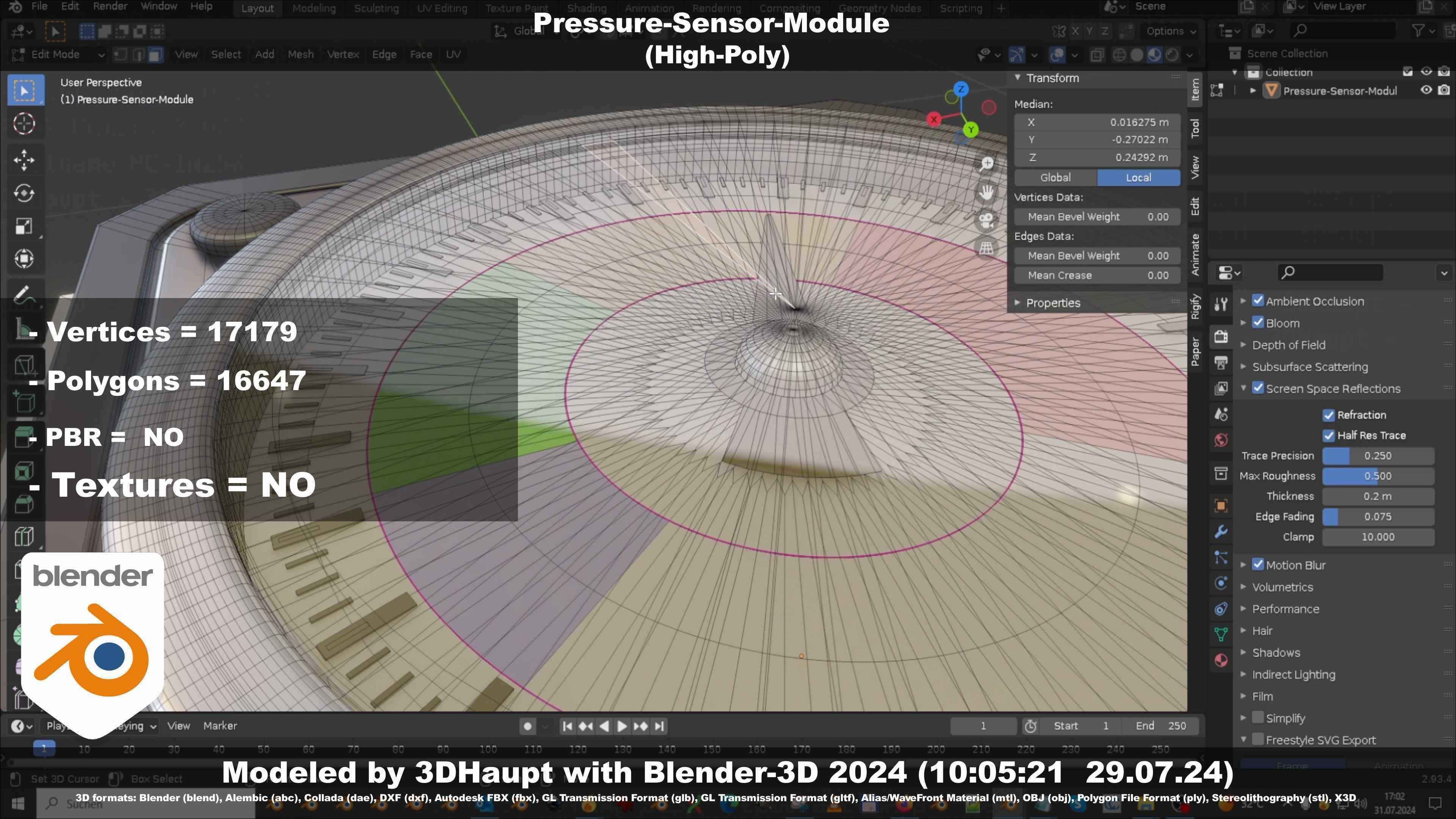 Pressure-Sensor-Module  3D model_138