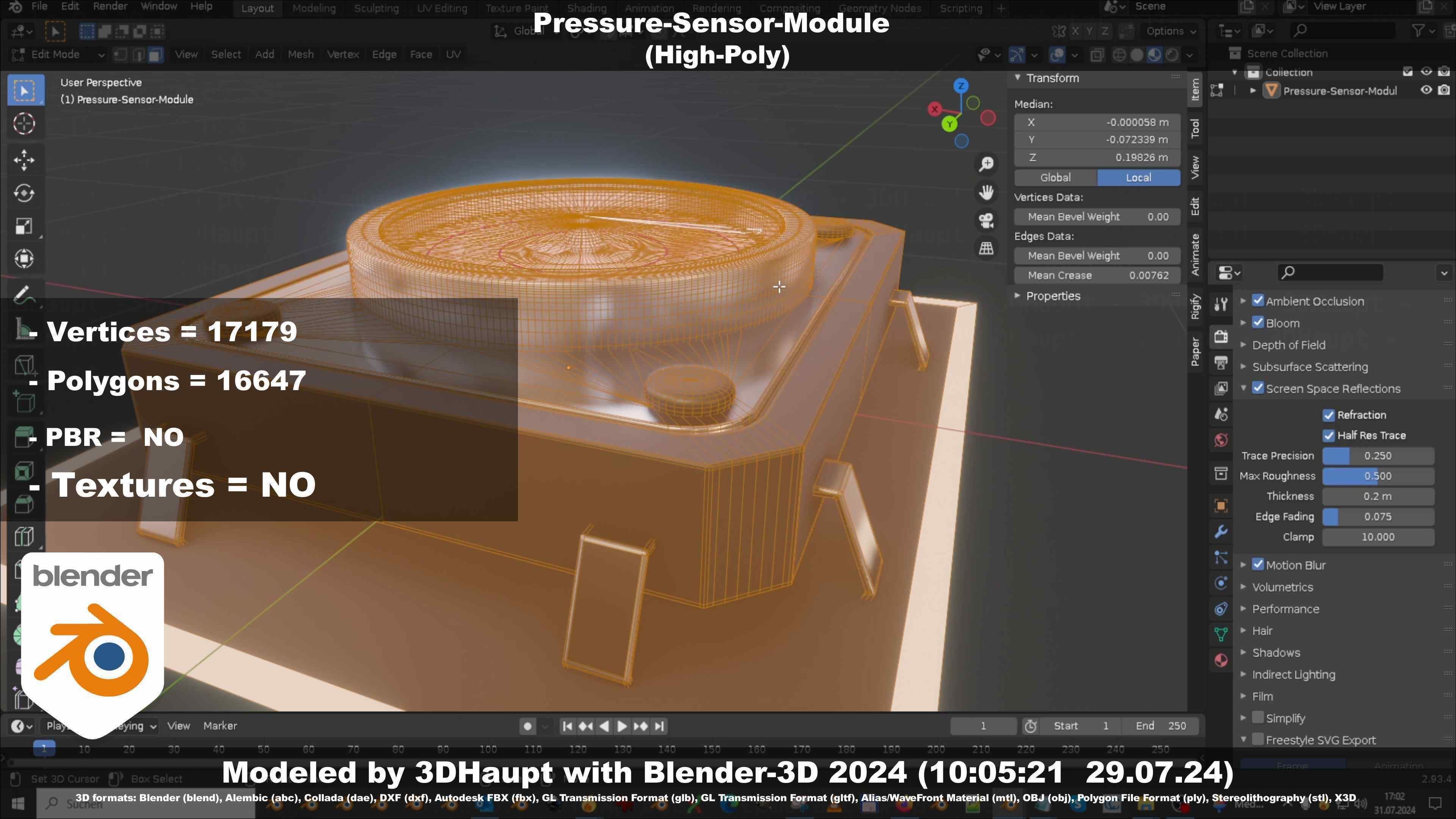 Pressure-Sensor-Module  3D model_130