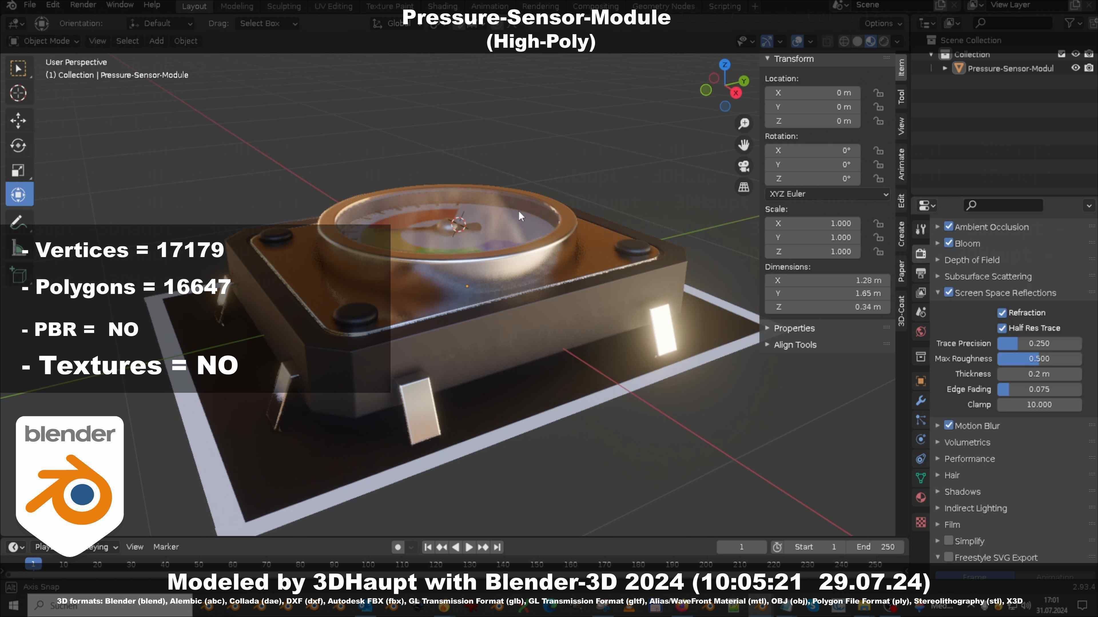 Pressure-Sensor-Module  3D model_23