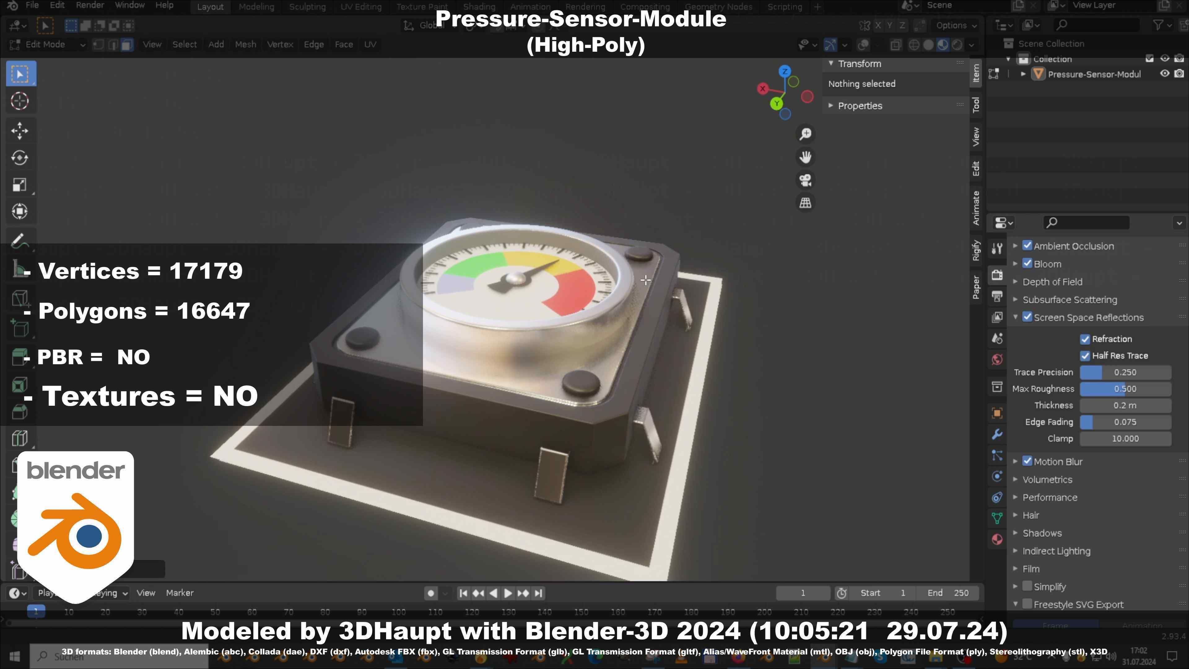Pressure-Sensor-Module  3D model_8