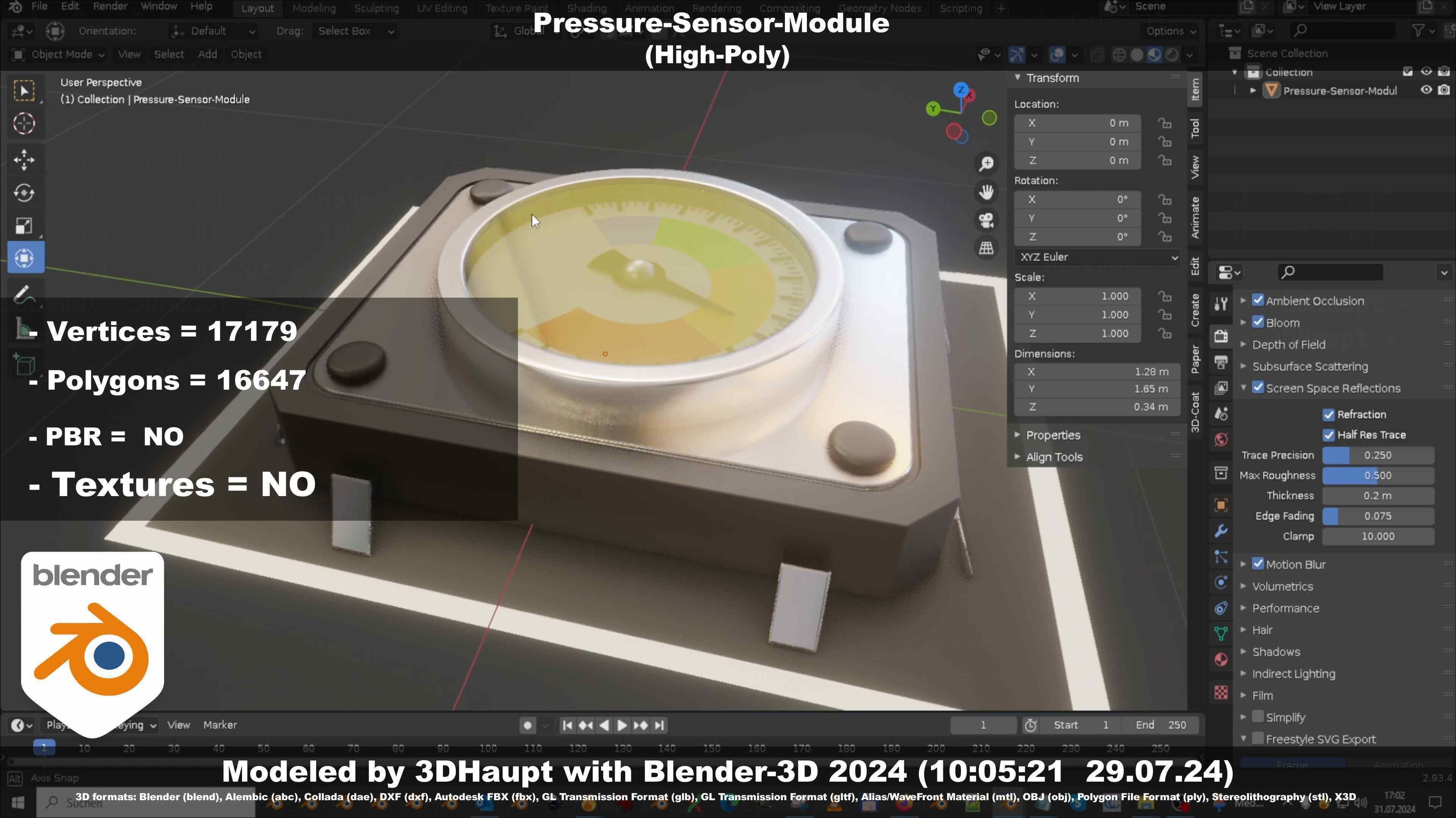 Pressure-Sensor-Module  3D model_30