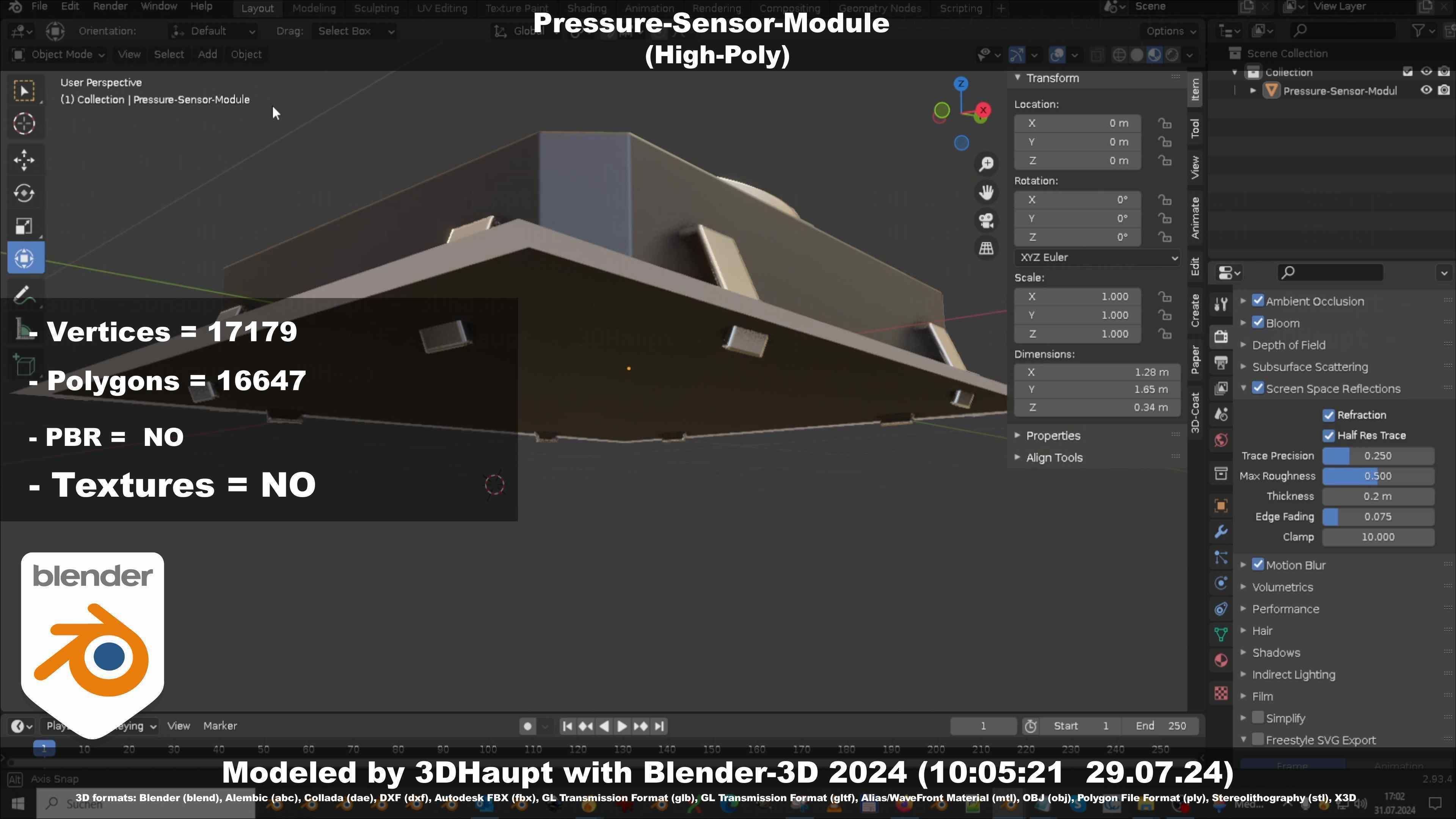Pressure-Sensor-Module  3D model_9