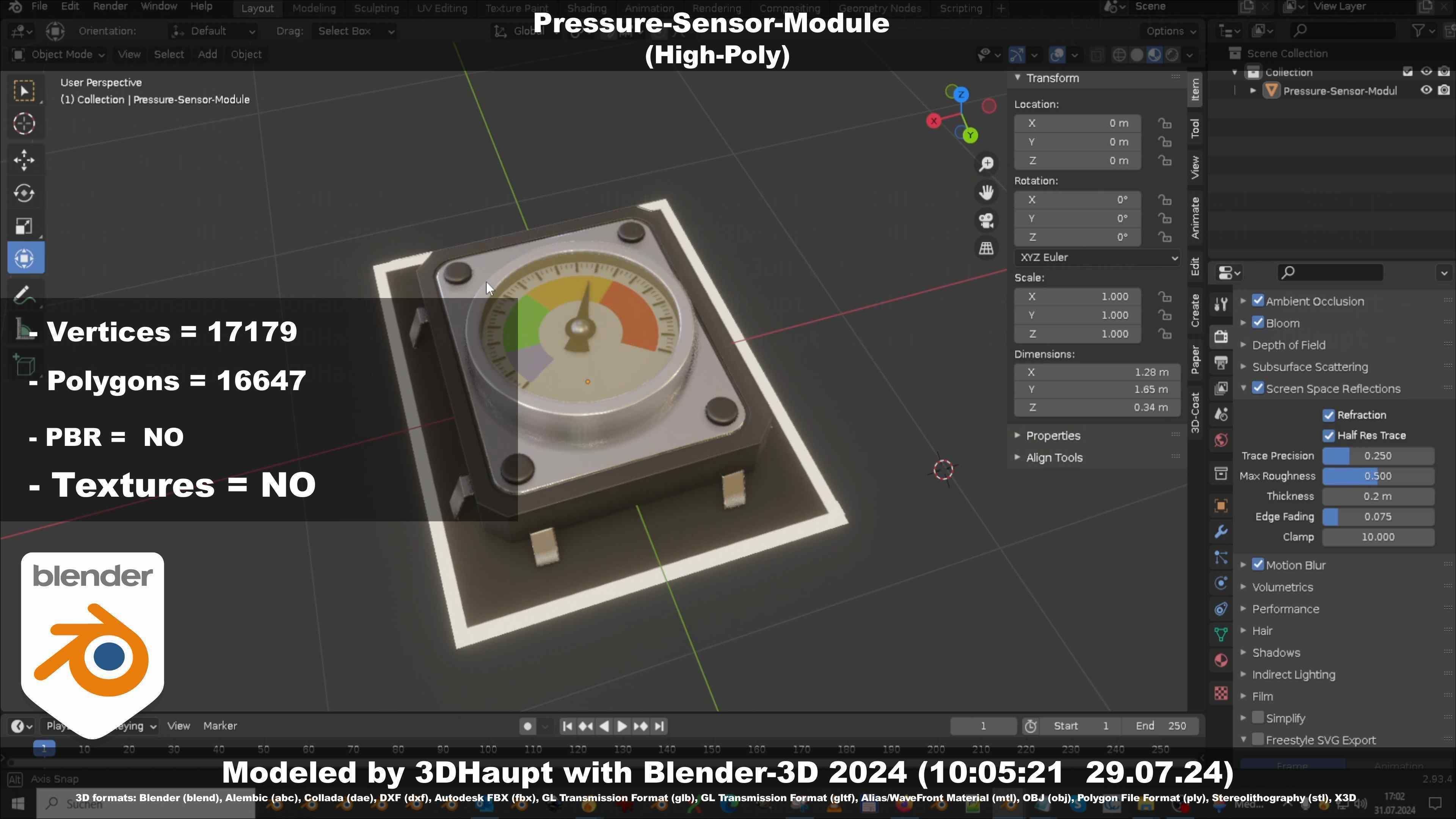 Pressure-Sensor-Module  3D model_42