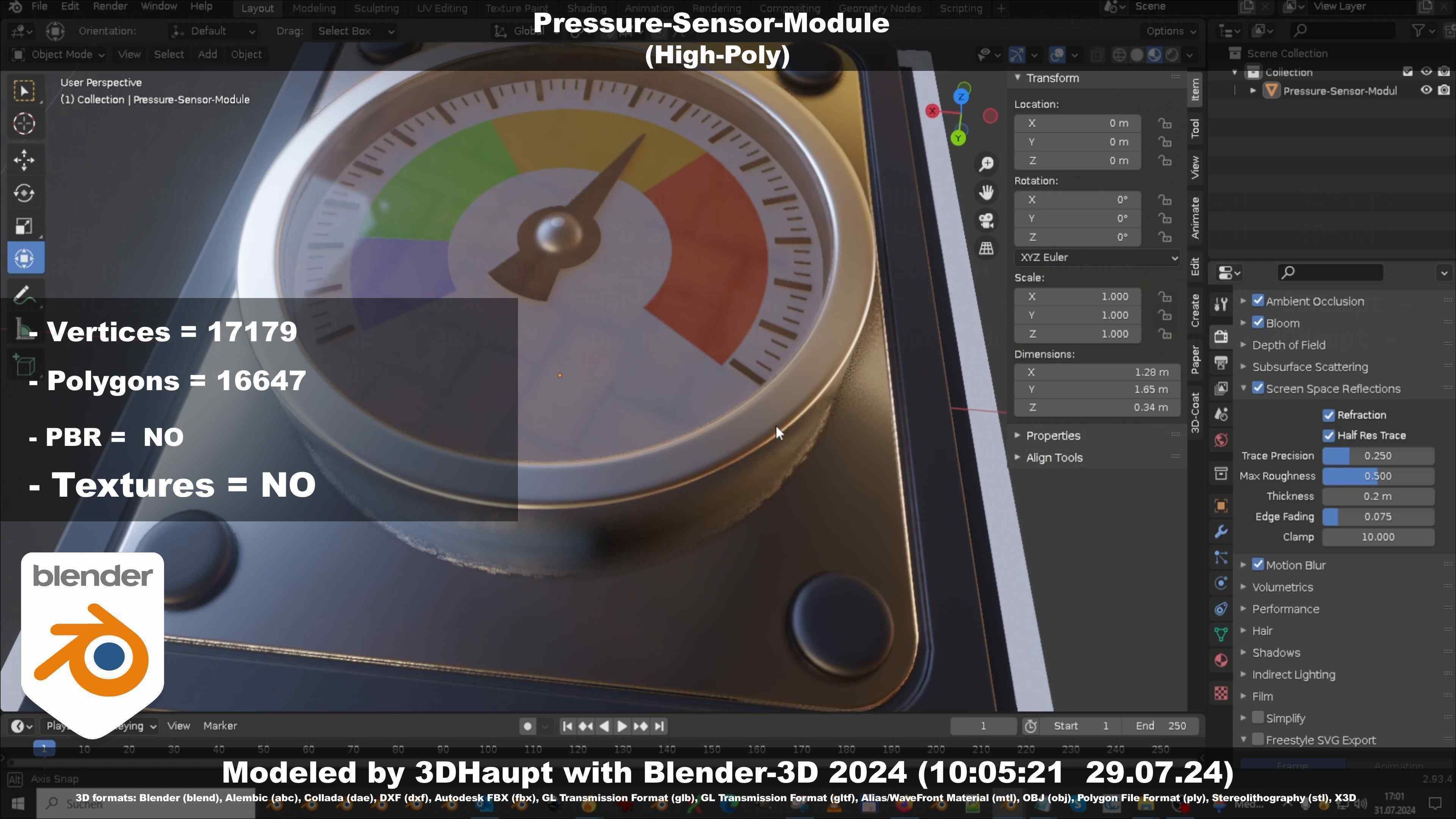 Pressure-Sensor-Module  3D model_6