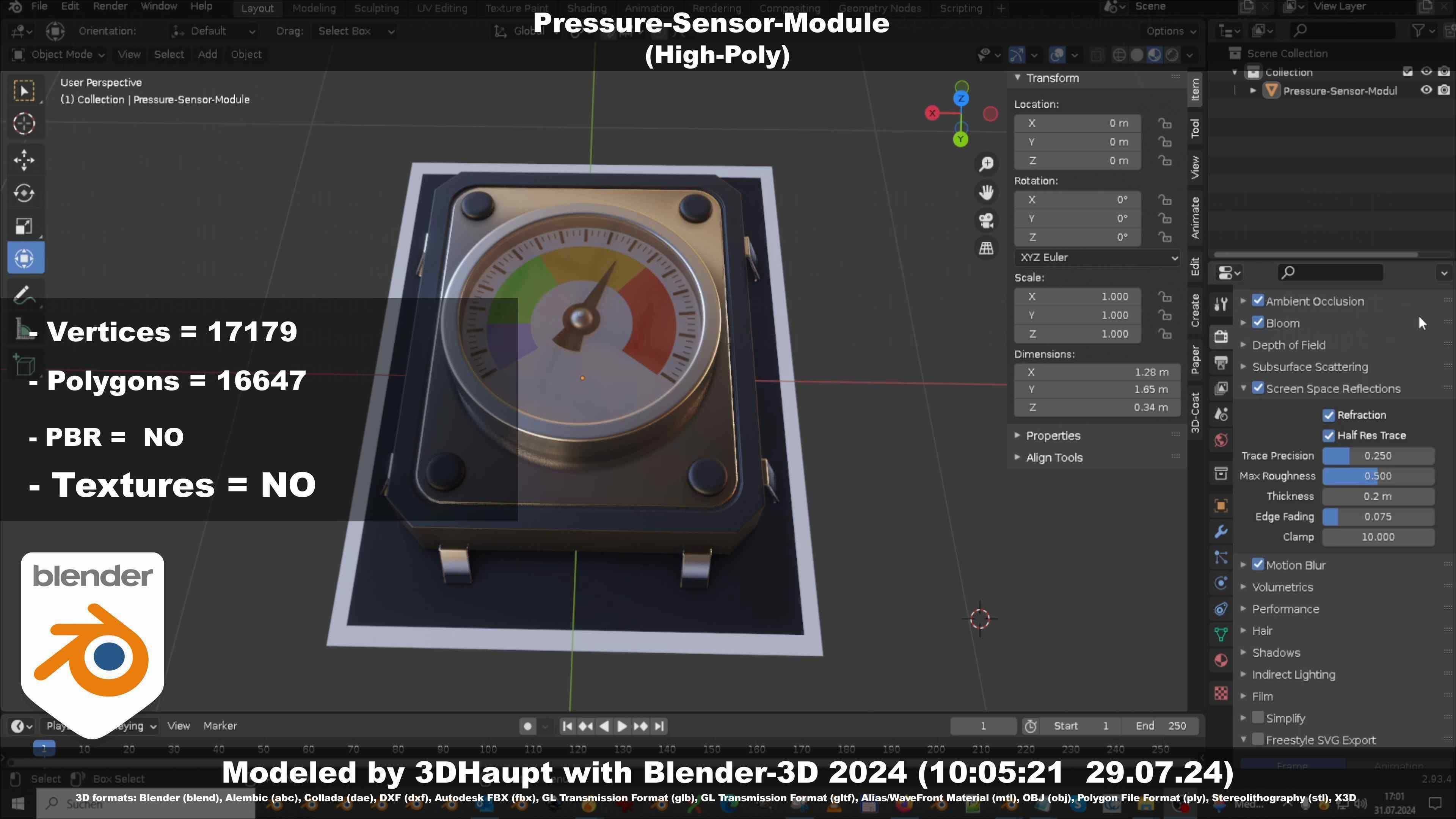 Pressure-Sensor-Module  3D model_27